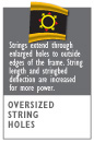 oversized string holes